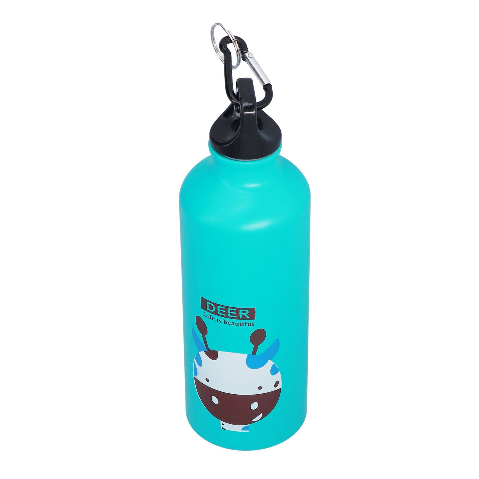Kids Water Bottle Cute Cartoon 500ml Aluminum Insulated Water Bottle Sport Water JugGreen Deer - Image 1