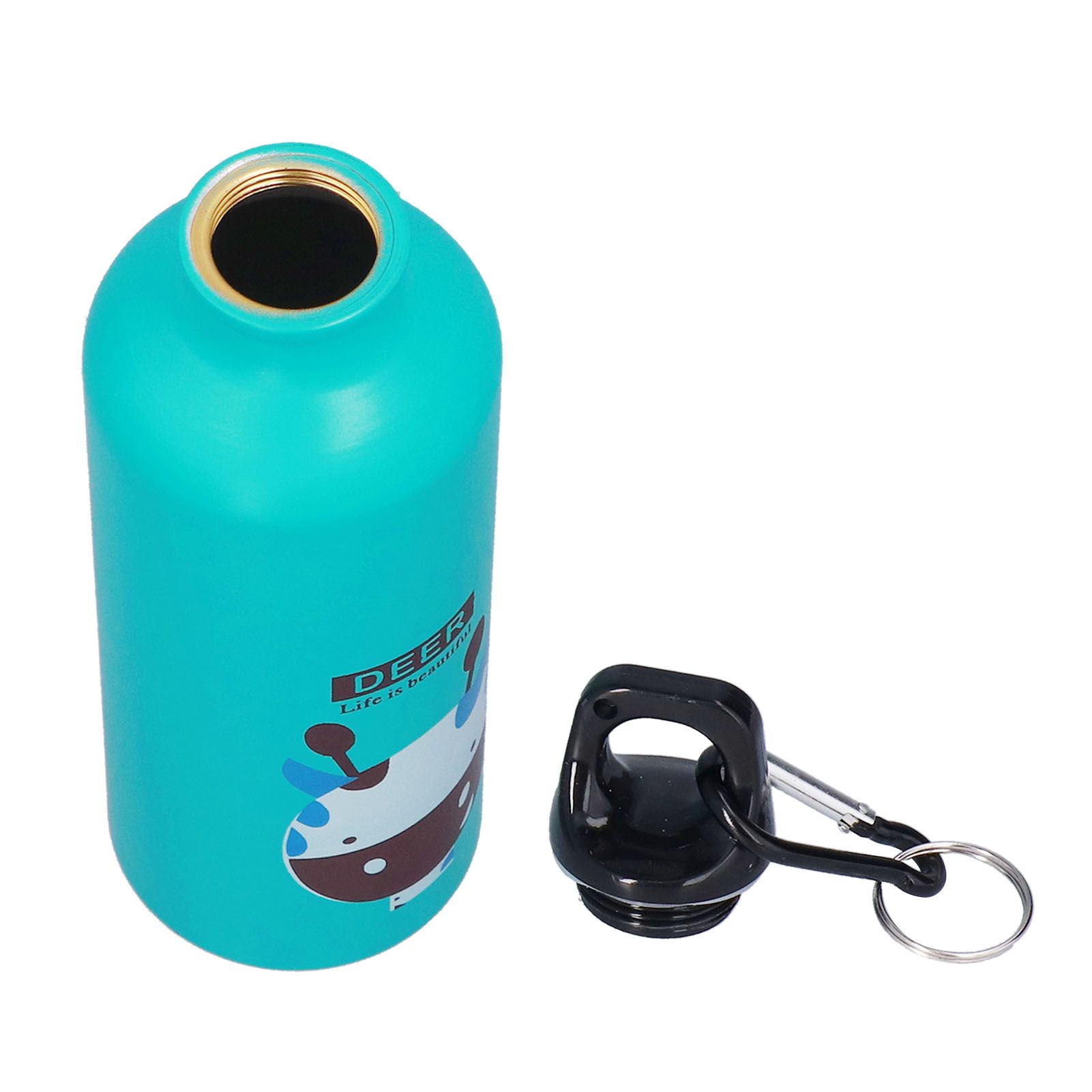 Kids Water Bottle Cute Cartoon 500ml Aluminum Insulated Water Bottle Sport Water JugGreen Deer - Image 2