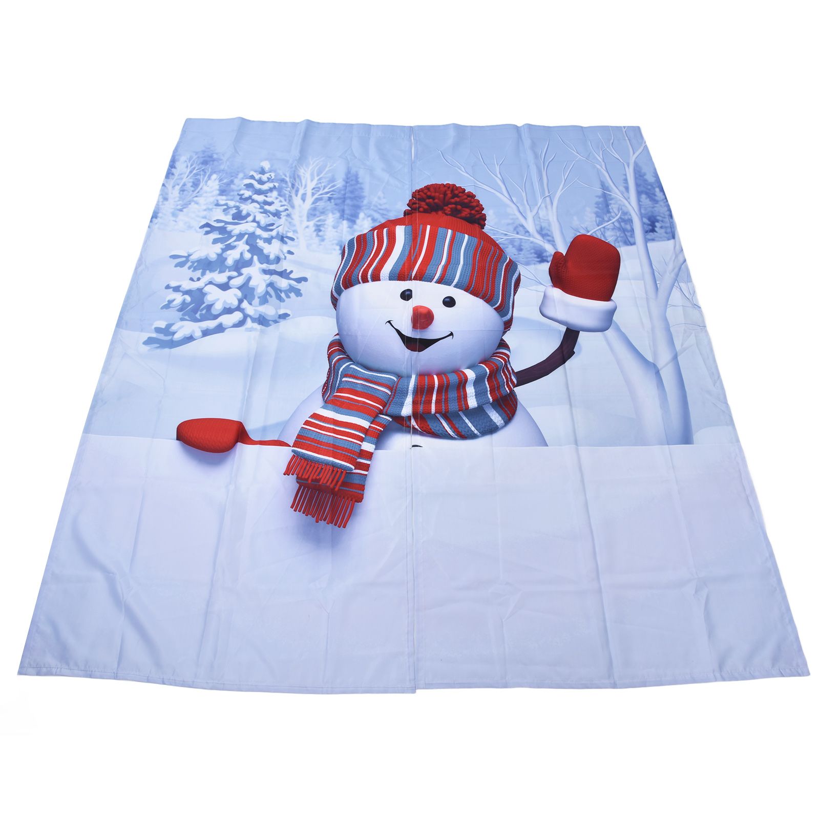 Digital Printing Blackout Curtain Snowman Pattern Blind Shade Window Drapes for Bedroom Living Room170x200cm Christmas Style 4 - Image 4