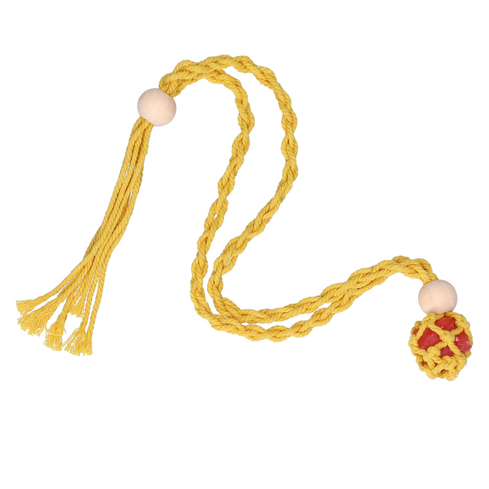 3pcs Net Bag Necklace Empty Stone Holder Rope Replacement Adjustable Necklace Cord for Crystals Quartz Stone HolderYellow - Image 2