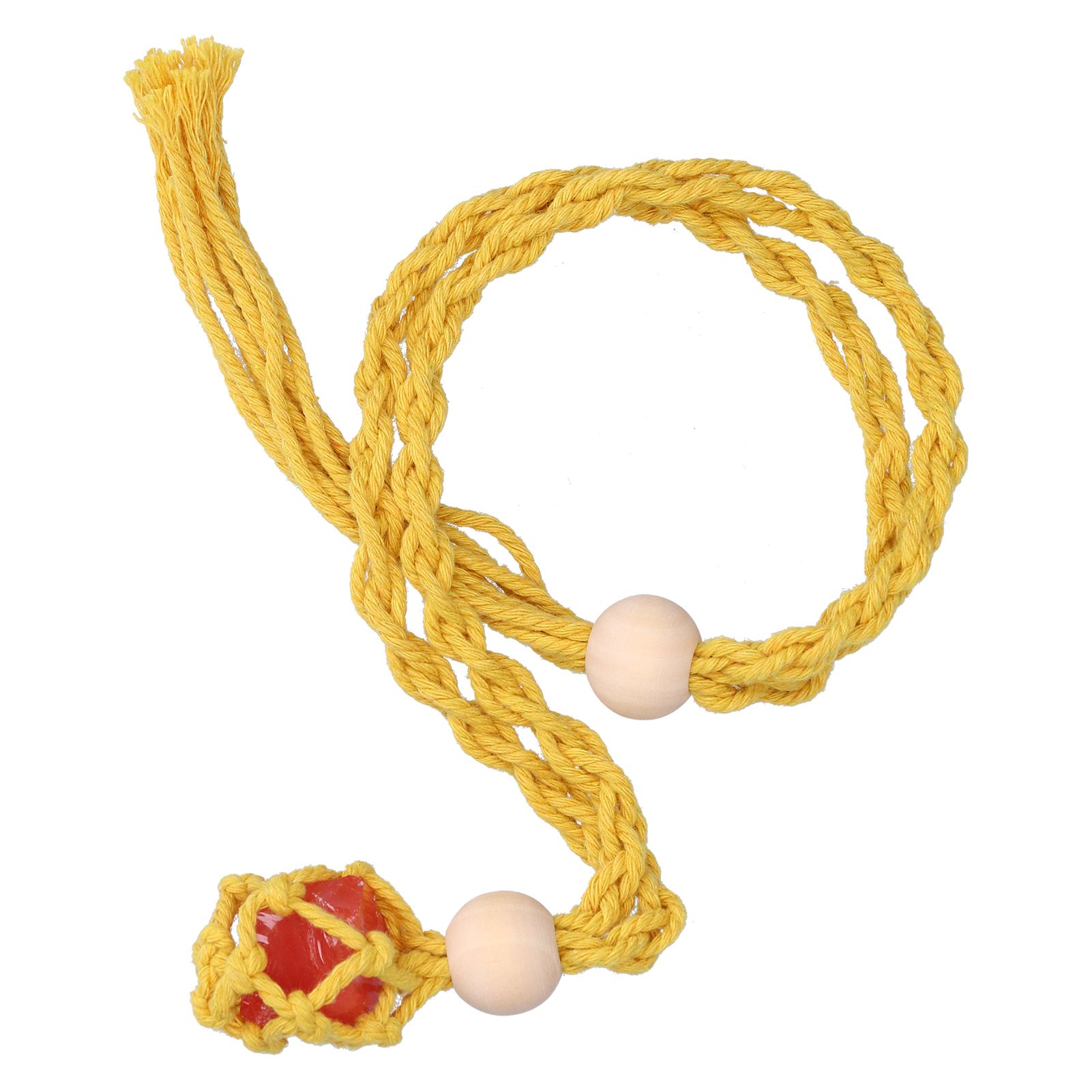 3pcs Net Bag Necklace Empty Stone Holder Rope Replacement Adjustable Necklace Cord for Crystals Quartz Stone HolderYellow - Image 3