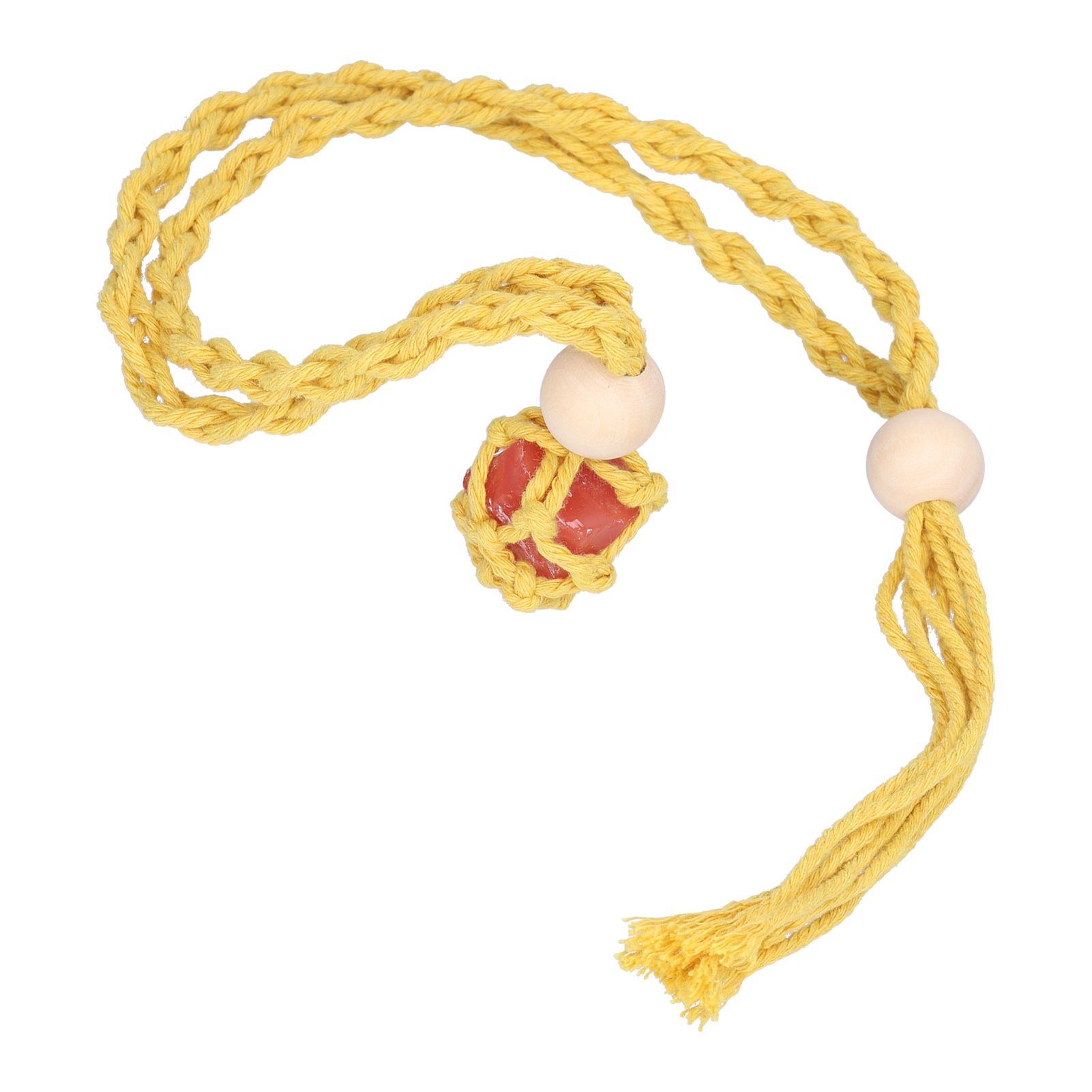 3pcs Net Bag Necklace Empty Stone Holder Rope Replacement Adjustable Necklace Cord for Crystals Quartz Stone HolderYellow - Image 6