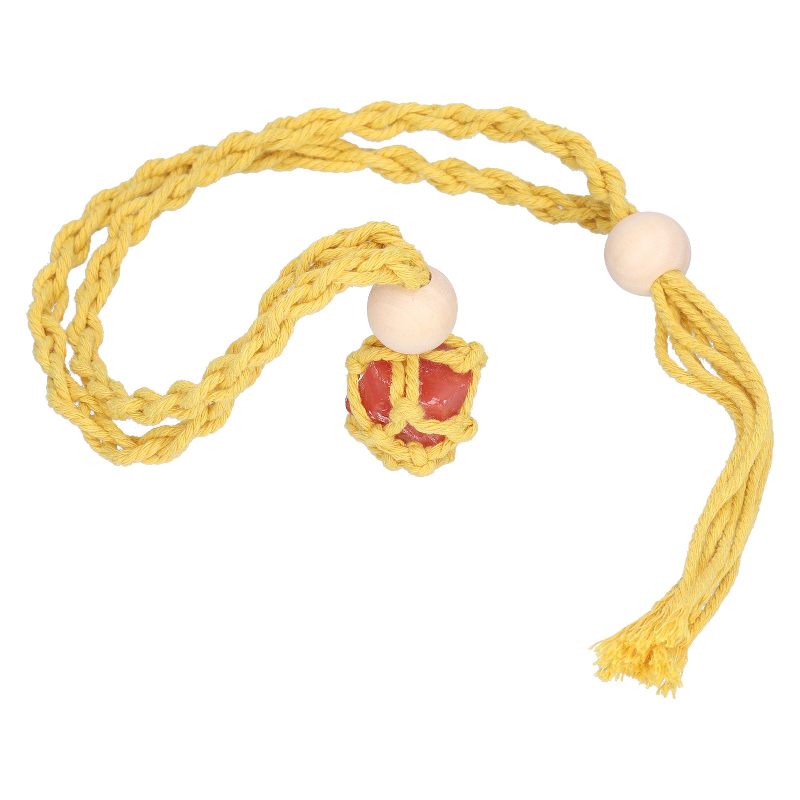 3pcs Net Bag Necklace Empty Stone Holder Rope Replacement Adjustable Necklace Cord for Crystals Quartz Stone HolderYellow - Image 7