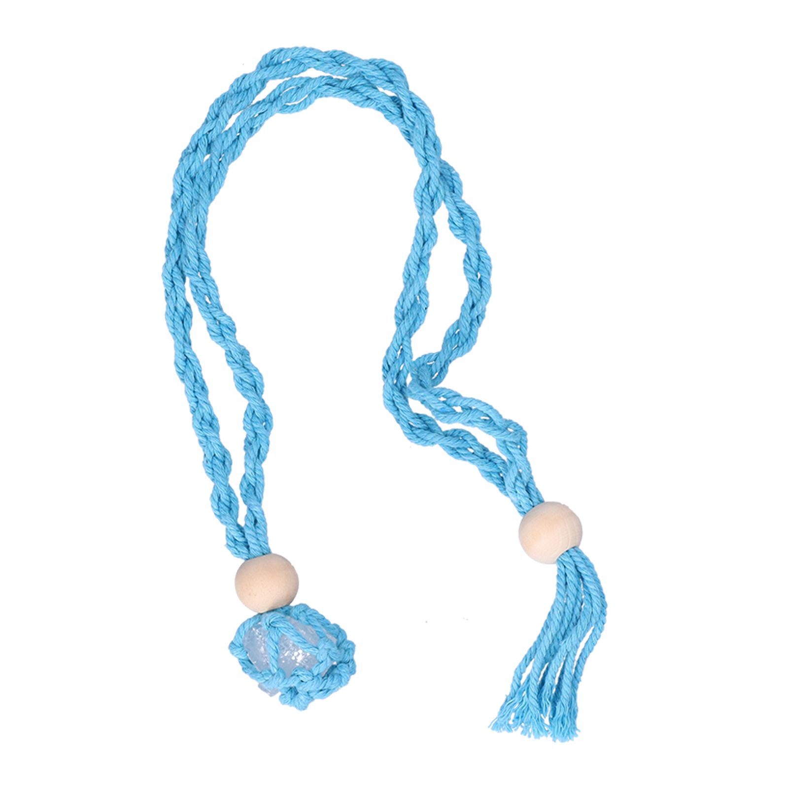 3pcs Net Bag Necklace Empty Stone Holder Rope Replacement Adjustable Necklace Cord for Crystals Quartz Stone HolderLight Blue - Image 4