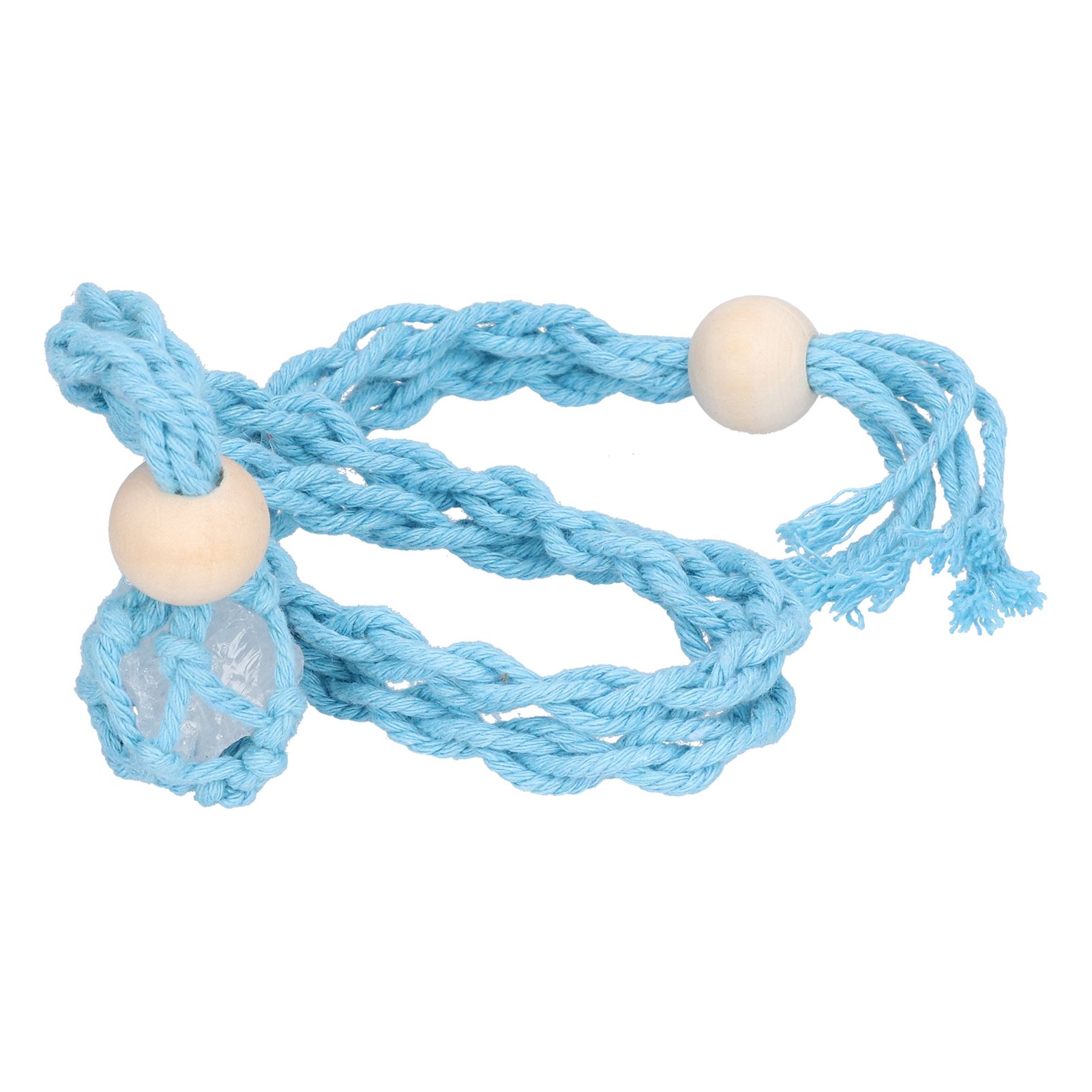 3pcs Net Bag Necklace Empty Stone Holder Rope Replacement Adjustable Necklace Cord for Crystals Quartz Stone HolderLight Blue - Image 5