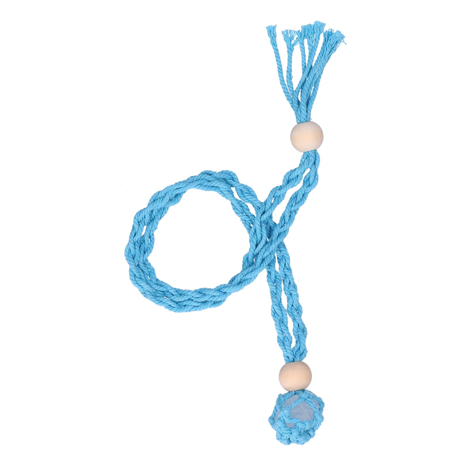 3pcs Net Bag Necklace Empty Stone Holder Rope Replacement Adjustable Necklace Cord for Crystals Quartz Stone HolderLight Blue - Image 6
