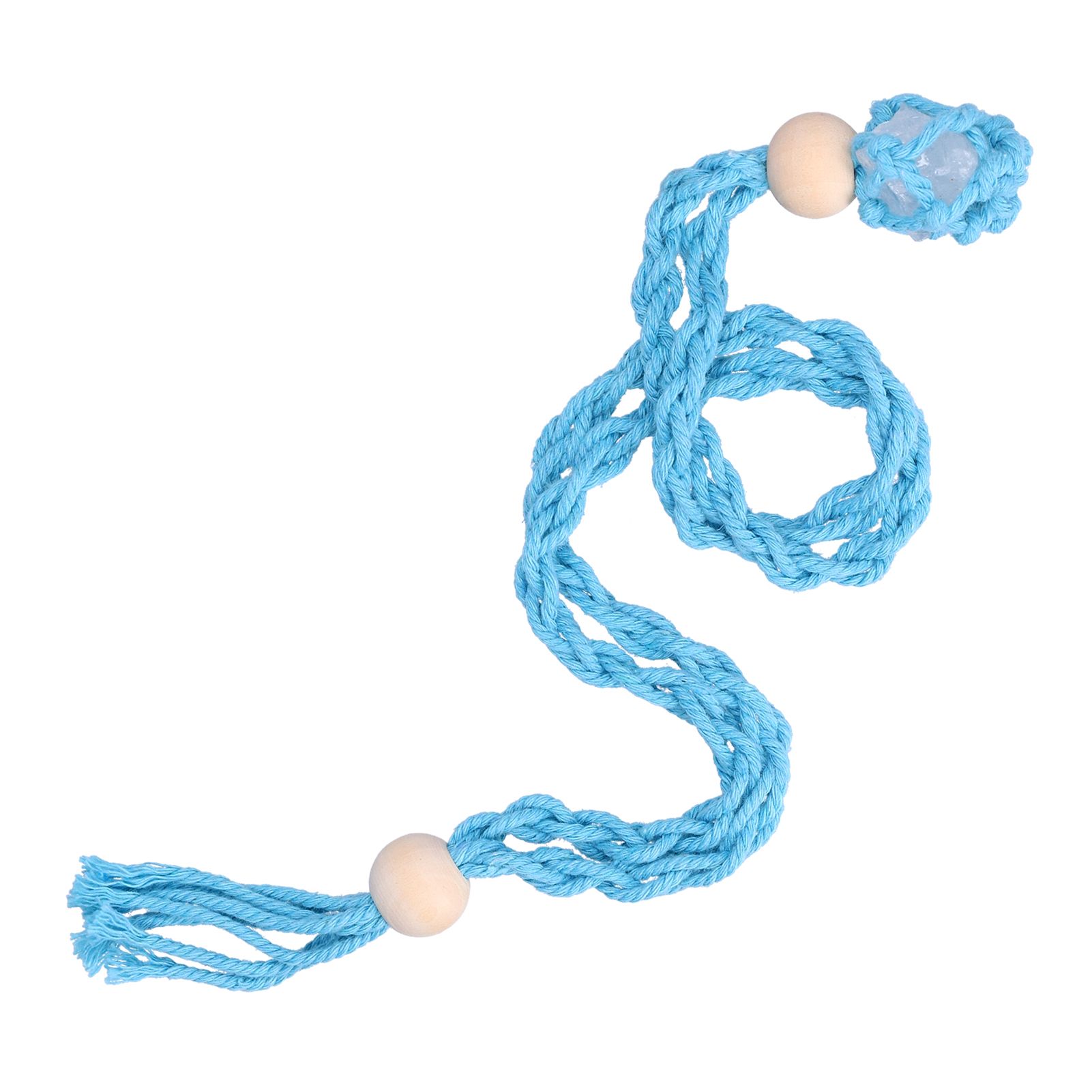 3pcs Net Bag Necklace Empty Stone Holder Rope Replacement Adjustable Necklace Cord for Crystals Quartz Stone HolderLight Blue - Image 7