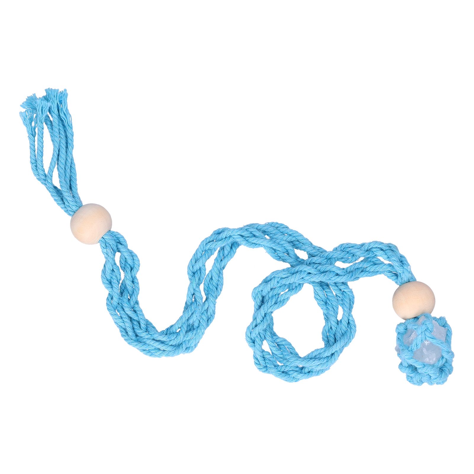 3pcs Net Bag Necklace Empty Stone Holder Rope Replacement Adjustable Necklace Cord for Crystals Quartz Stone HolderLight Blue - Image 8