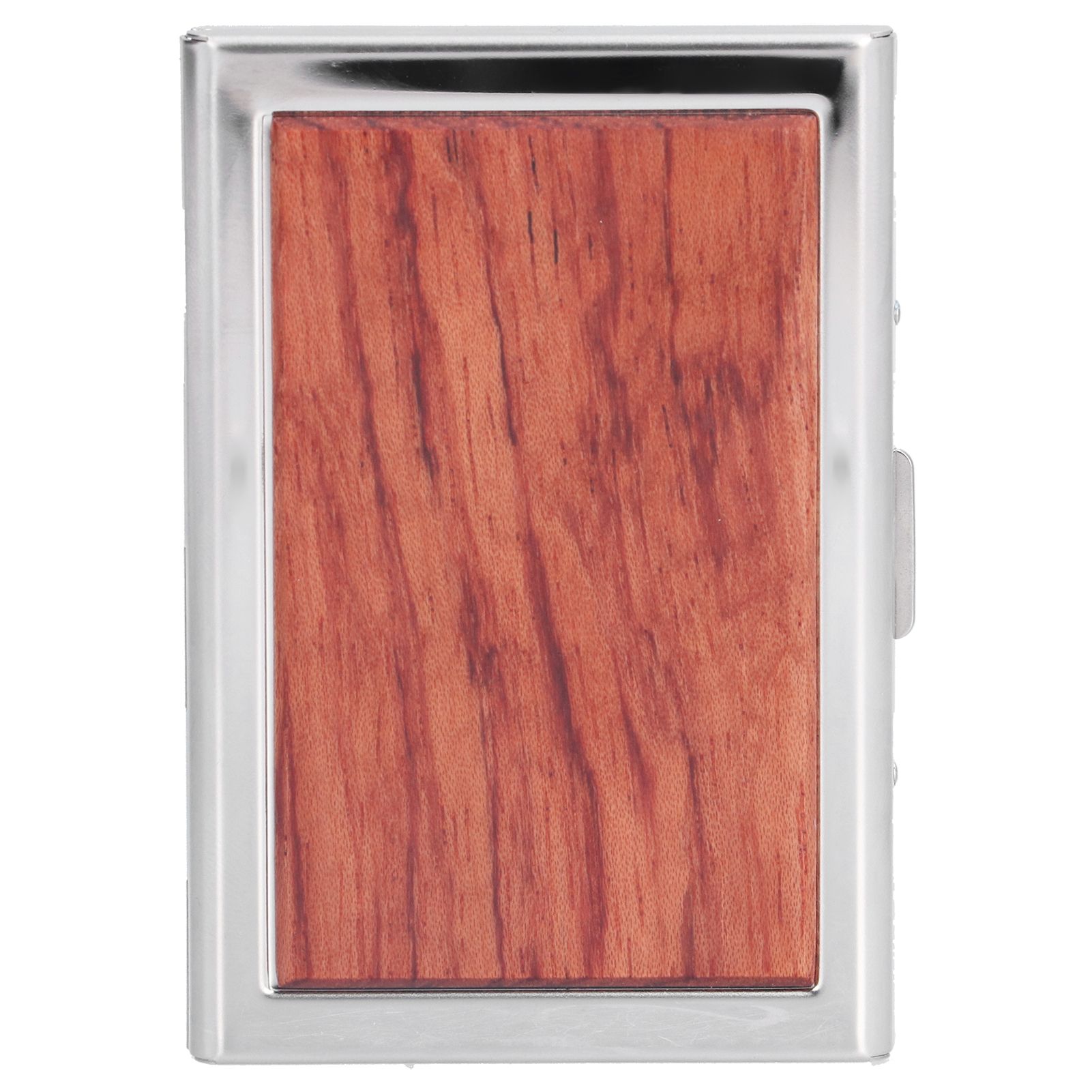Wood Card Case Safe Bank Credit Card Box Portable Business ID Card Case Holder for Men WomenRosewood - Image 3