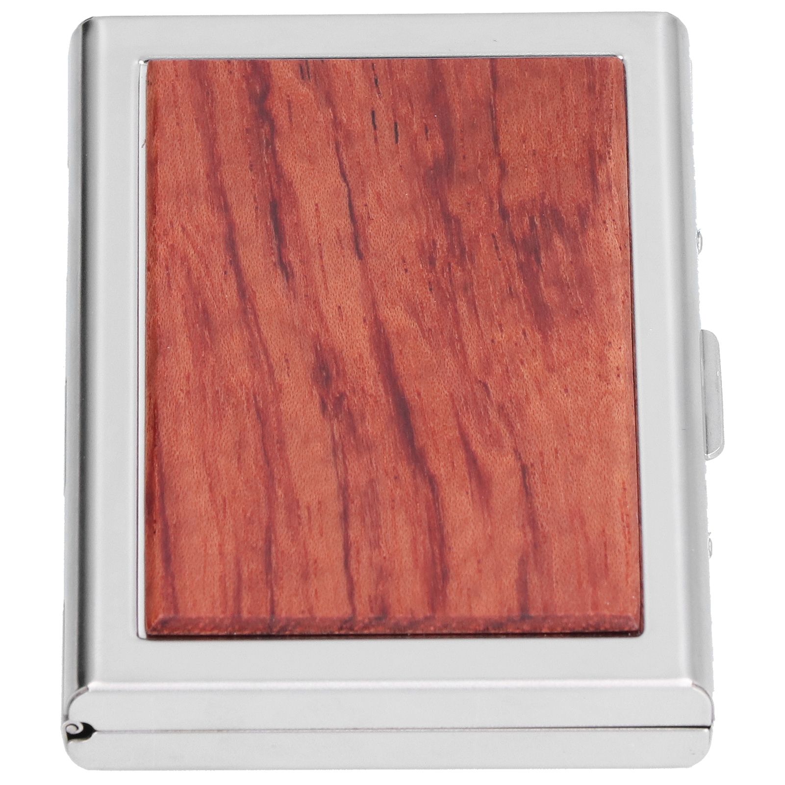 Wood Card Case Safe Bank Credit Card Box Portable Business ID Card Case Holder for Men WomenRosewood - Image 5