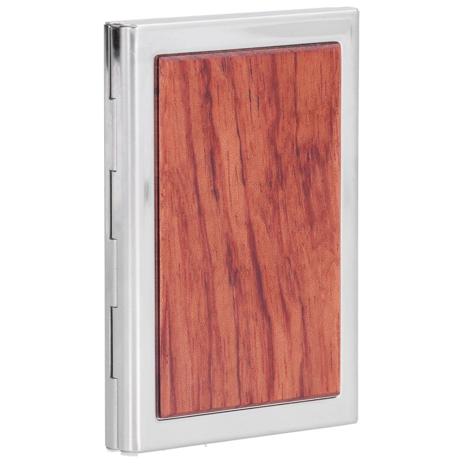 Wood Card Case Safe Bank Credit Card Box Portable Business ID Card Case Holder for Men WomenRosewood - Image 6
