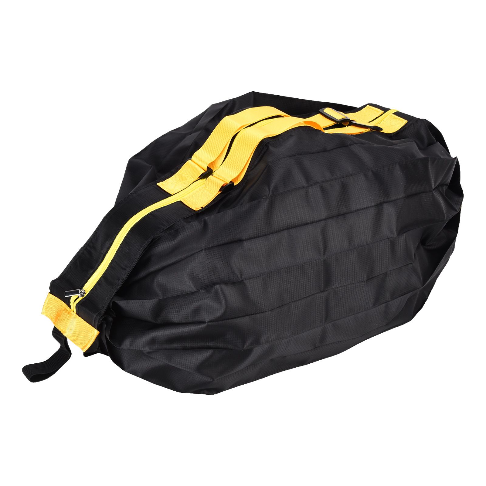 Stylish Reusable Shopping Bag Oxford Cloth Portable Foldable High Capacity Shoulder Bag Waterproof TotePure Black - Image 2
