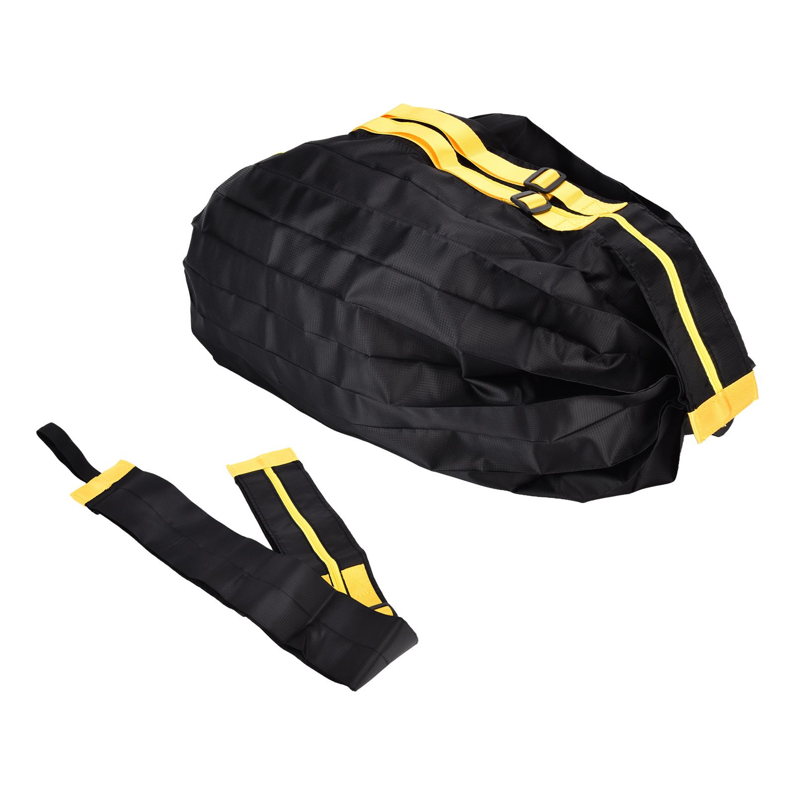 Stylish Reusable Shopping Bag Oxford Cloth Portable Foldable High Capacity Shoulder Bag Waterproof TotePure Black - Image 6