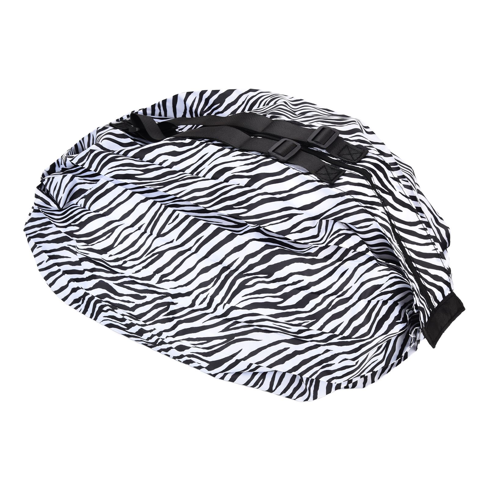 Stylish Reusable Shopping Bag Oxford Cloth Portable Foldable High Capacity Shoulder Bag Waterproof ToteZebra Stripe - Image 2