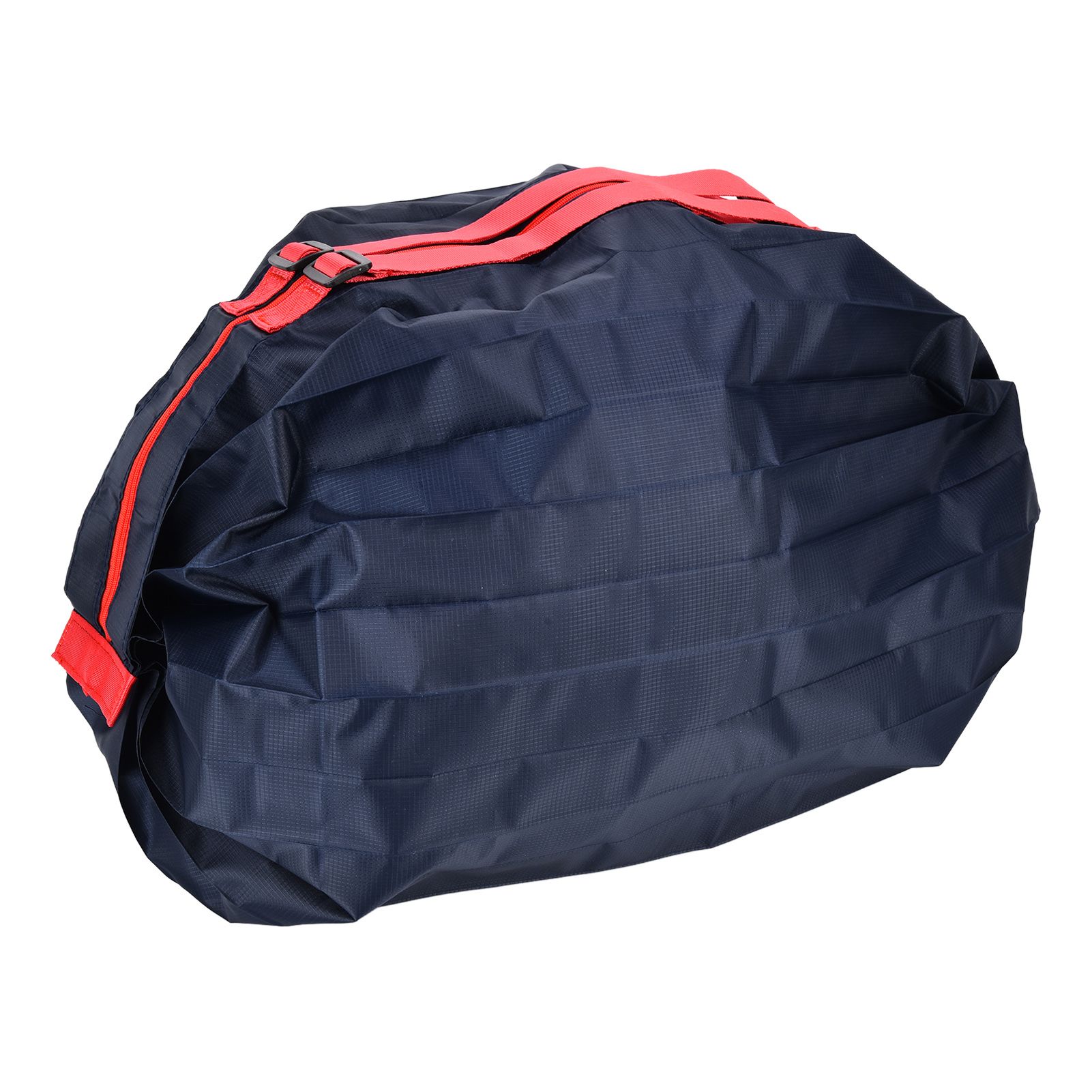 Stylish Reusable Shopping Bag Oxford Cloth Portable Foldable High Capacity Shoulder Bag Waterproof ToteDark Blue - Image 2