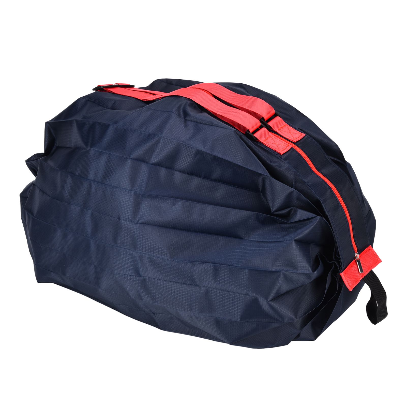 Stylish Reusable Shopping Bag Oxford Cloth Portable Foldable High Capacity Shoulder Bag Waterproof ToteDark Blue - Image 3
