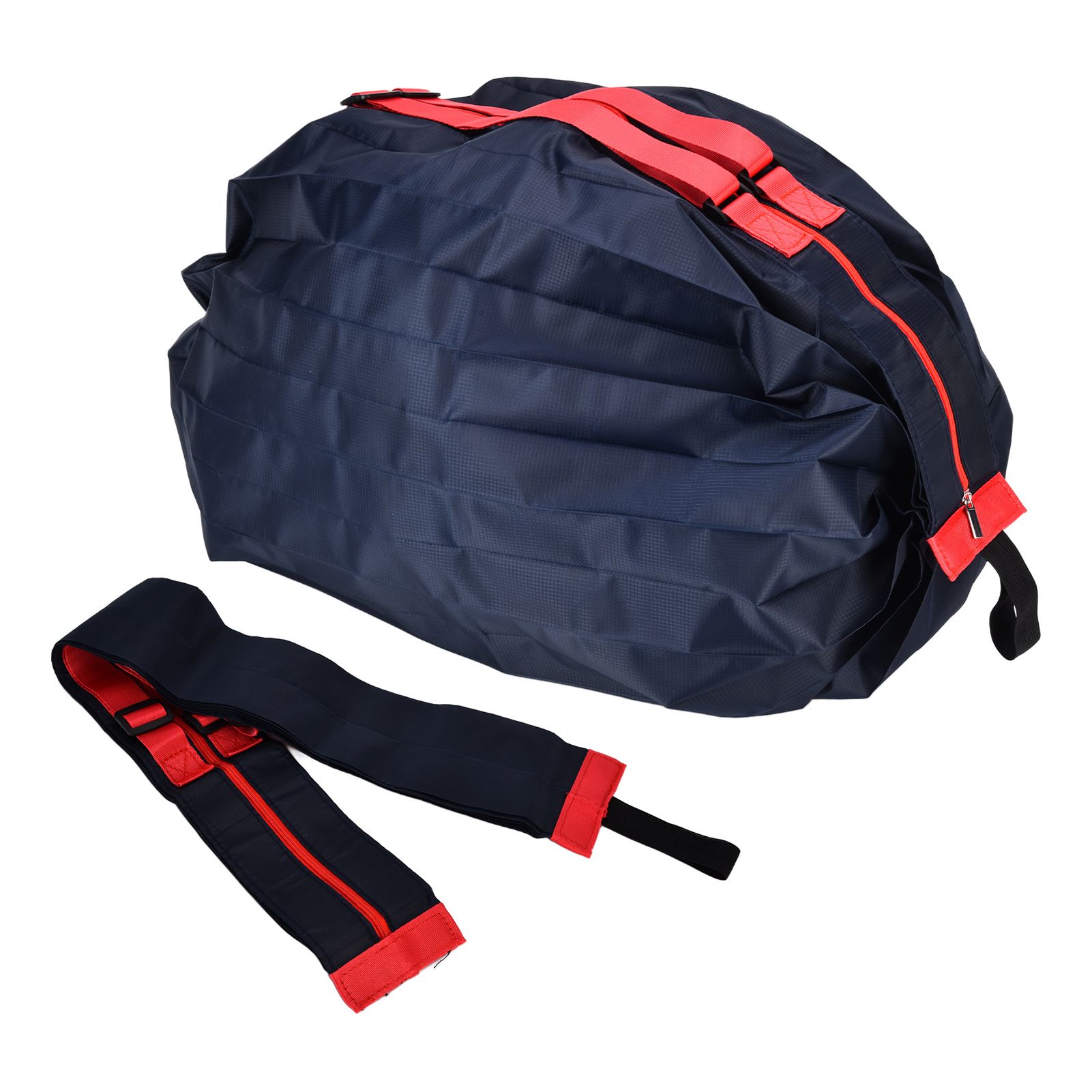 Stylish Reusable Shopping Bag Oxford Cloth Portable Foldable High Capacity Shoulder Bag Waterproof ToteDark Blue - Image 8