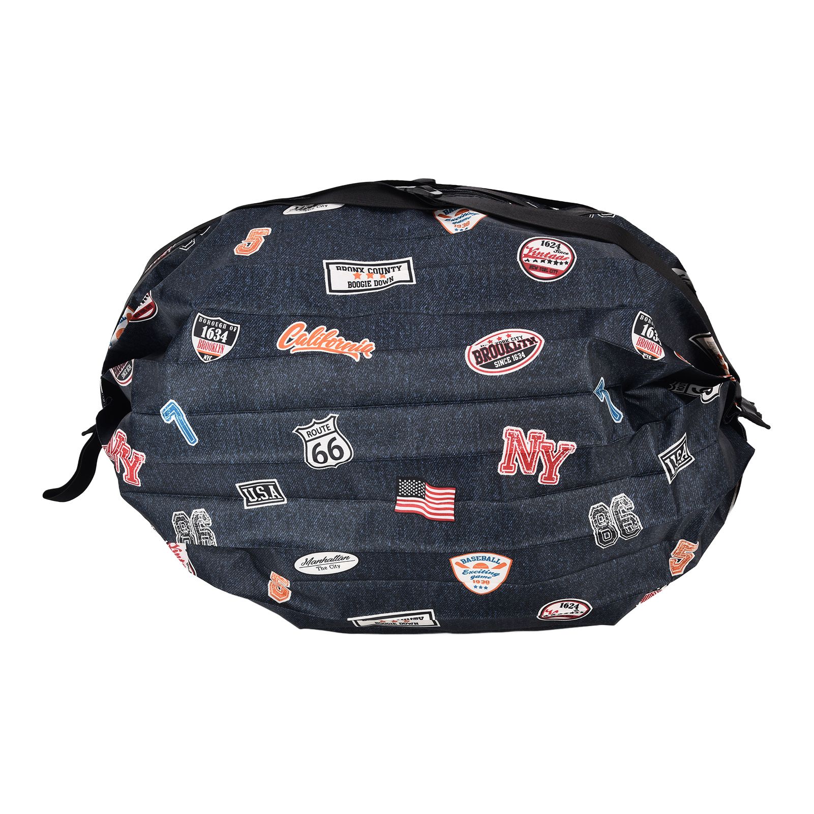 Stylish Shopping Backpacks Foldable Reusable Eco Friendly Grocery Bags for Shopping TravelNavy Blue - Image 1