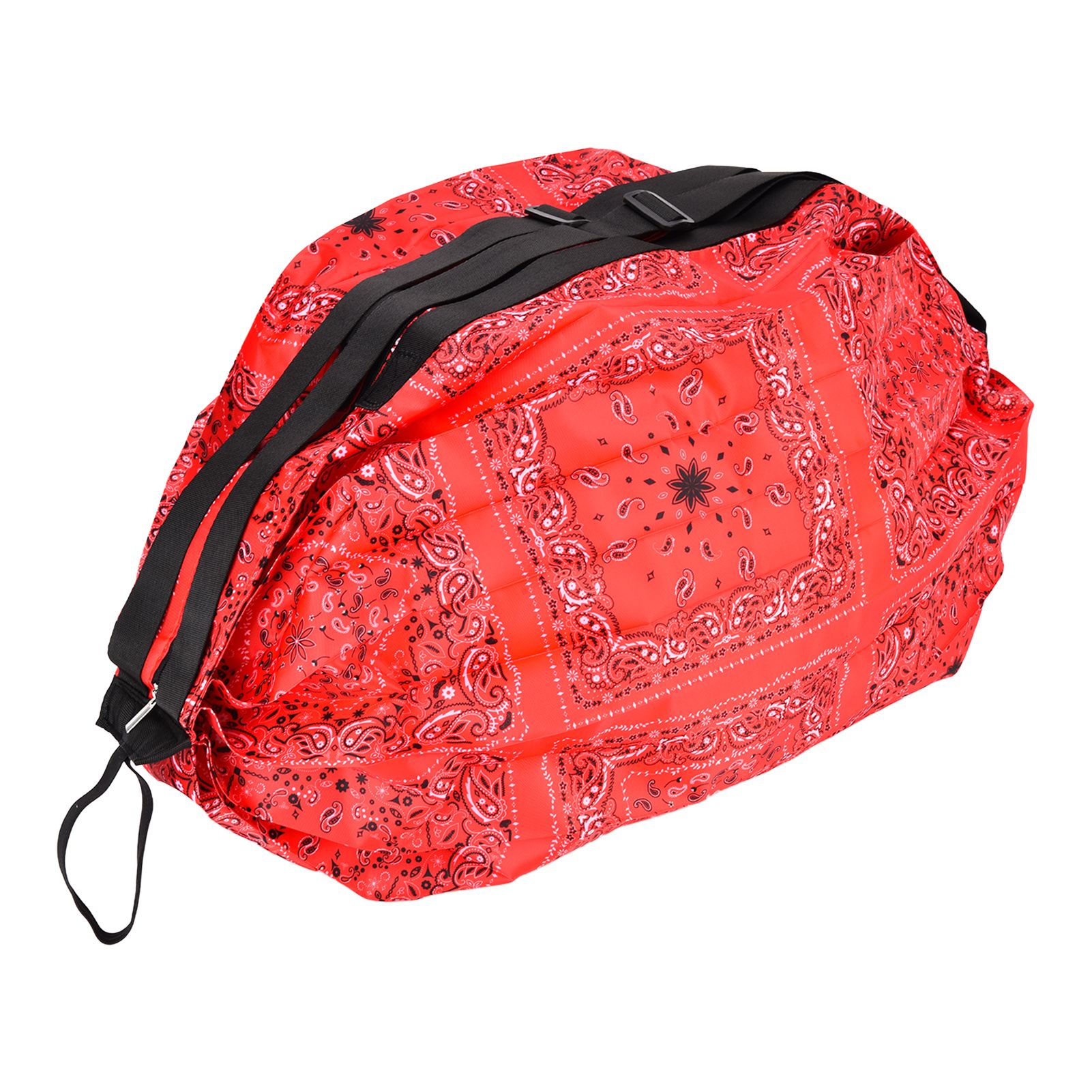 Stylish Shopping Backpacks Foldable Reusable Eco Friendly Grocery Bags for Shopping TravelRed - Image 2