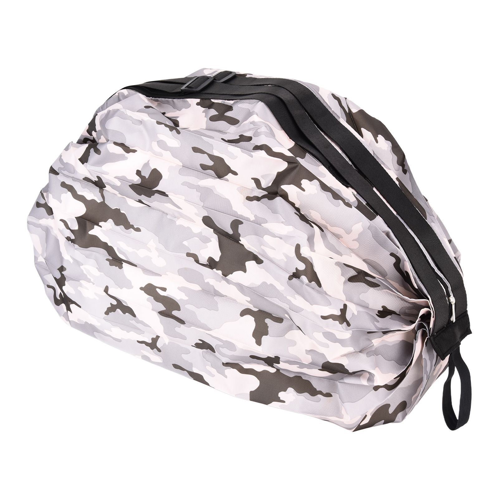 Stylish Shopping Backpacks Foldable Reusable Eco Friendly Grocery Bags for Shopping TravelGrey Camouflage - Image 2