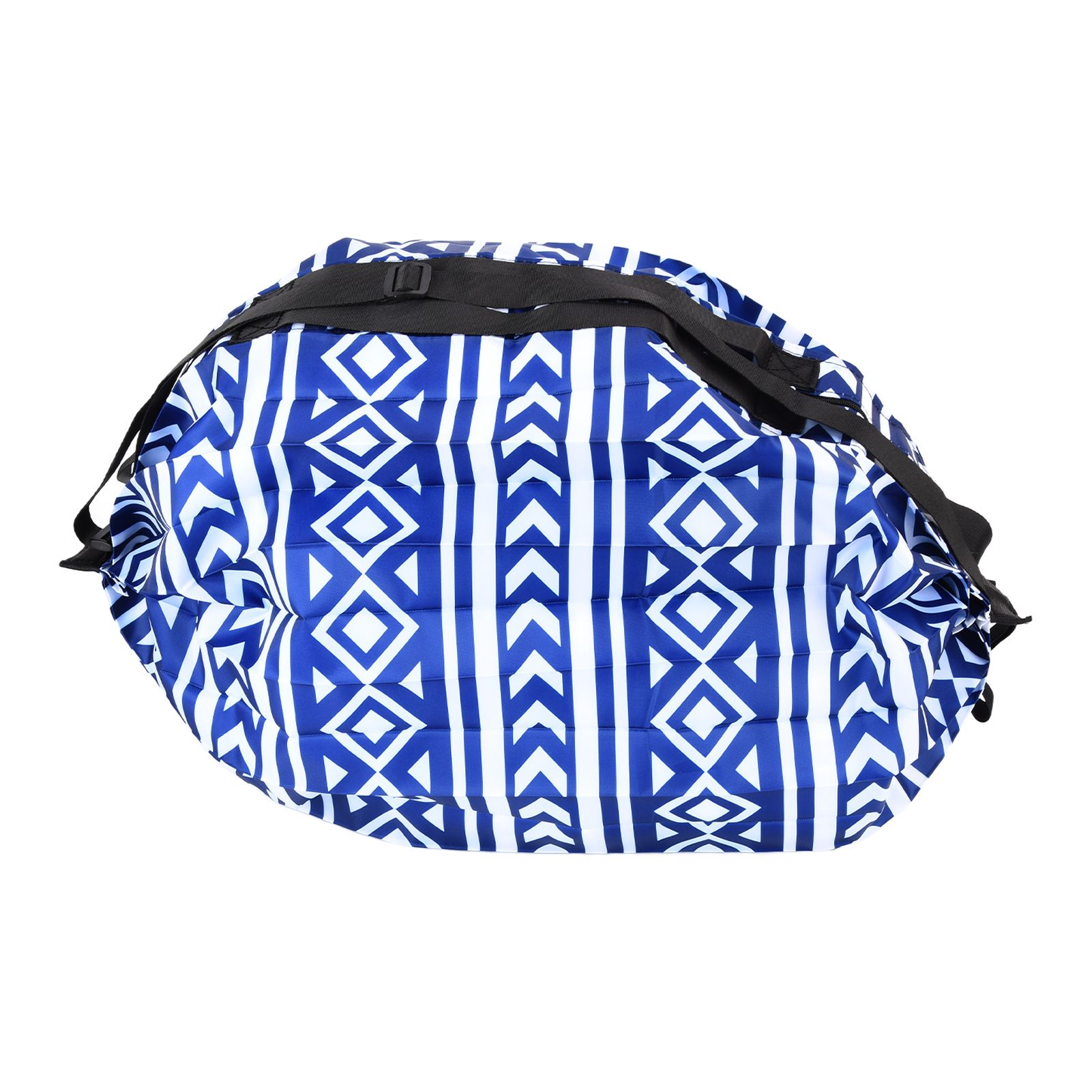 Stylish Shopping Backpacks Foldable Reusable Eco Friendly Grocery Bags for Shopping Travel(Blue White ) - Image 1