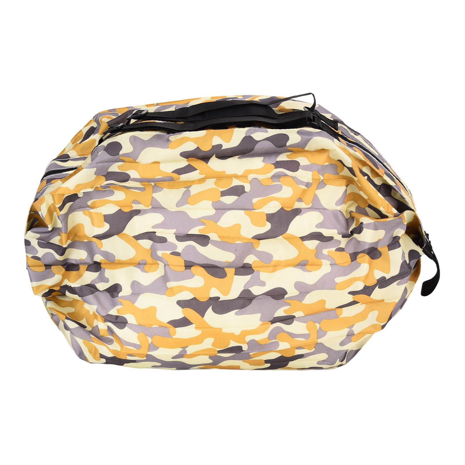 High Capacity Storage Bag Travel Single Shoulder Waterproof Shopping Bag Portable Folding Storage BagYellow Camouflage - Image 1