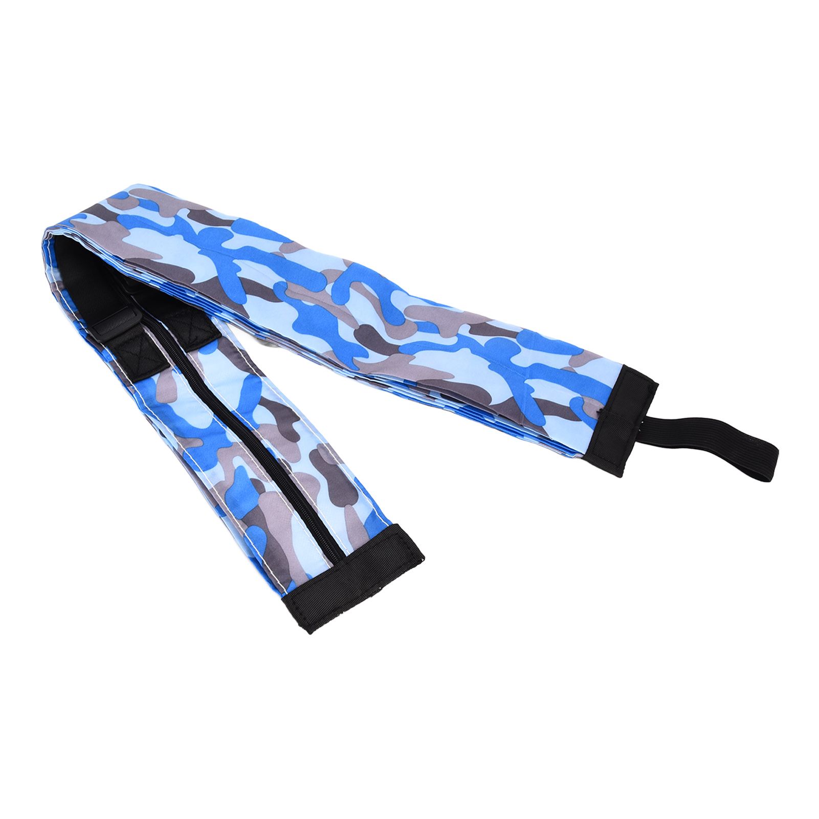 High Capacity Storage Bag Travel Single Shoulder Waterproof Shopping Bag Portable Folding Storage BagBlue Camouflage - Image 5