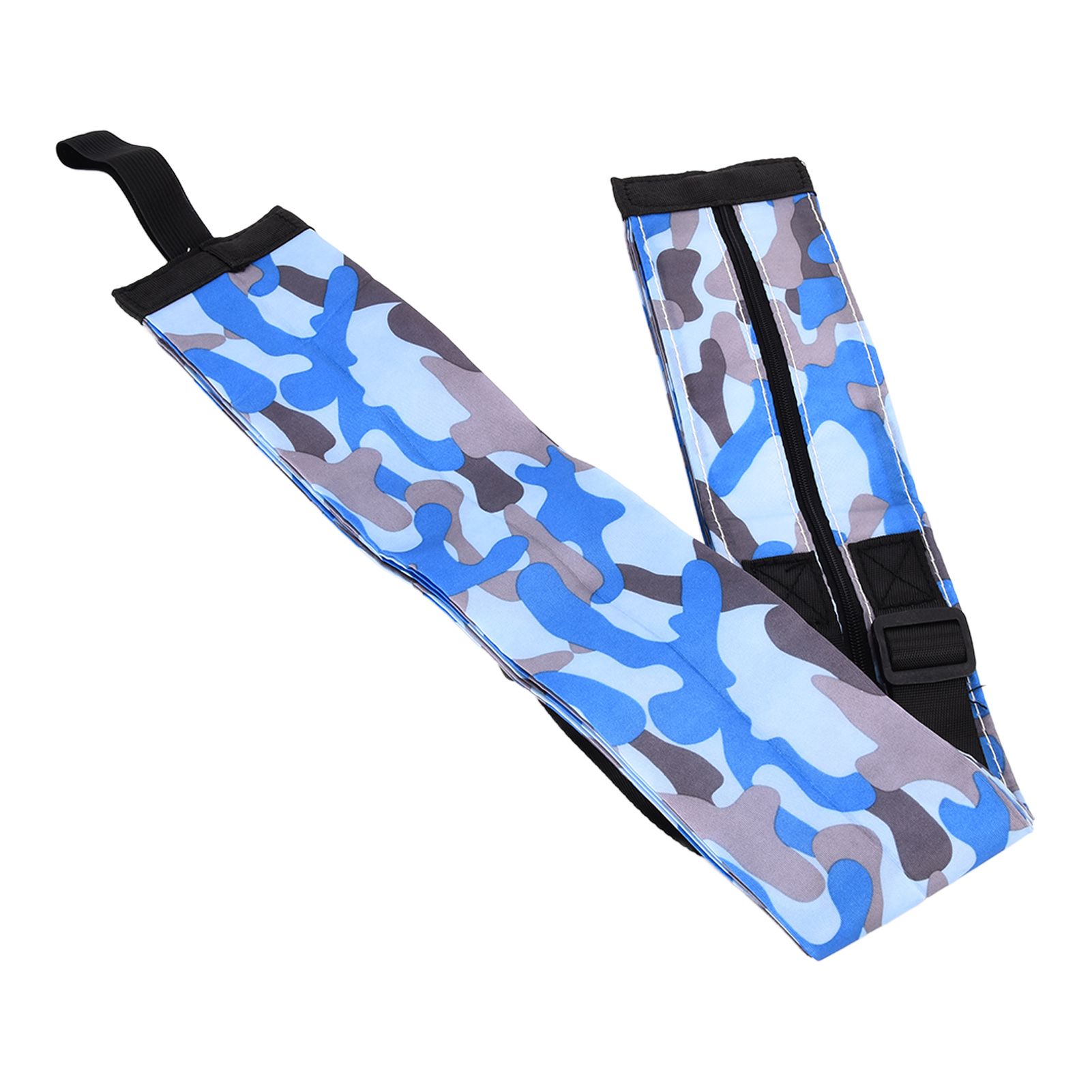 High Capacity Storage Bag Travel Single Shoulder Waterproof Shopping Bag Portable Folding Storage BagBlue Camouflage - Image 7