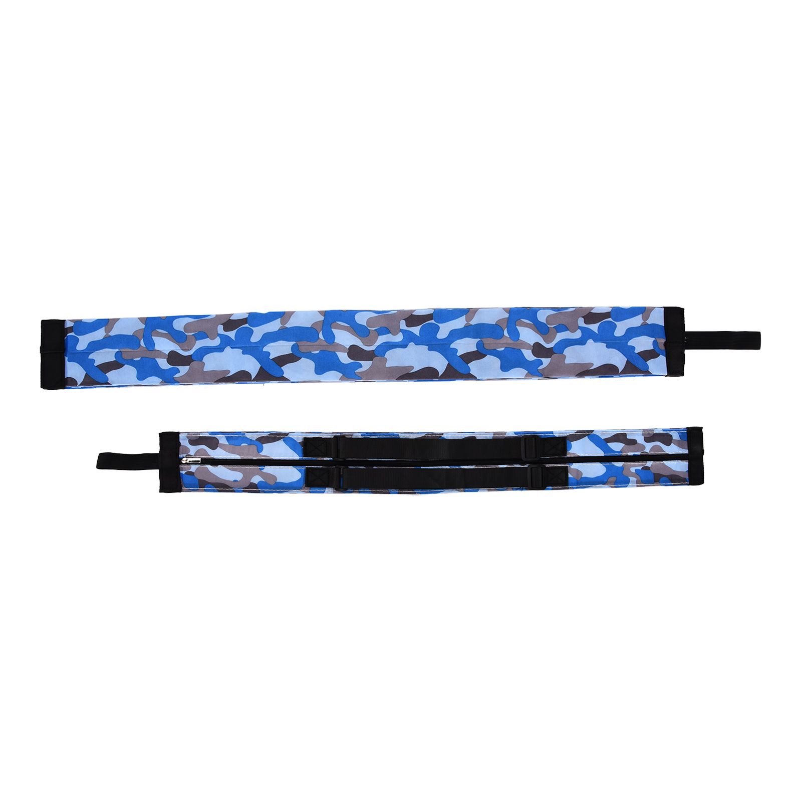 High Capacity Storage Bag Travel Single Shoulder Waterproof Shopping Bag Portable Folding Storage BagBlue Camouflage - Image 8