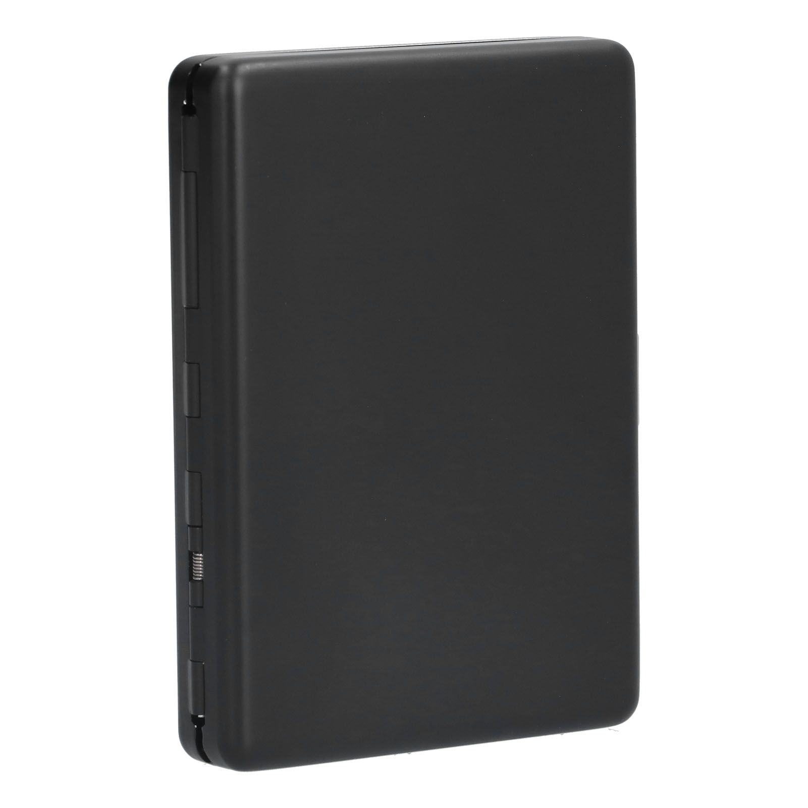 Fashionable Cigarette Case Brushed Aluminum Alloy Business Card Storage Box for Briefcase(Card Black Cigarette Box ) - Image 2