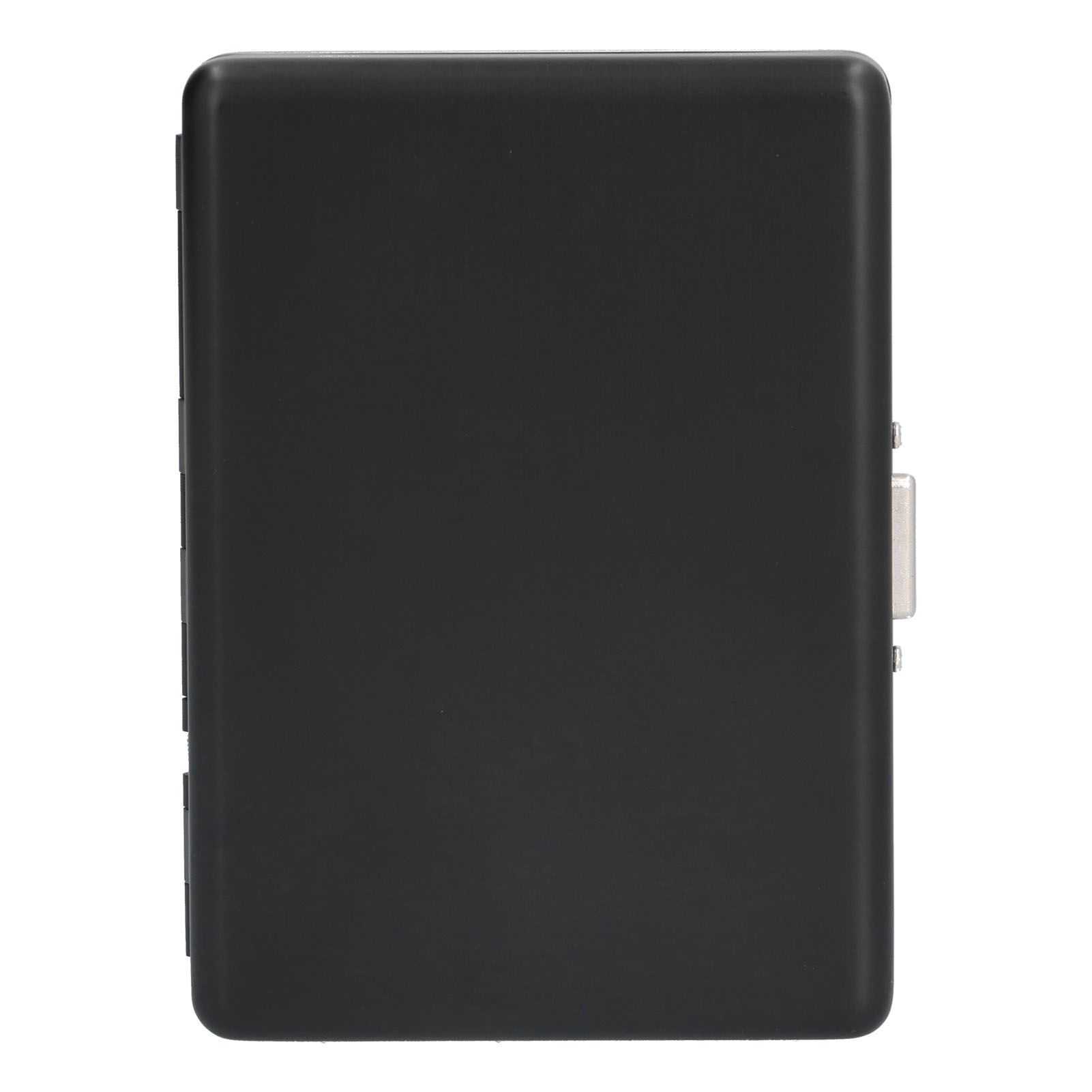 Fashionable Cigarette Case Brushed Aluminum Alloy Business Card Storage Box for Briefcase(Card Black Cigarette Box ) - Image 5