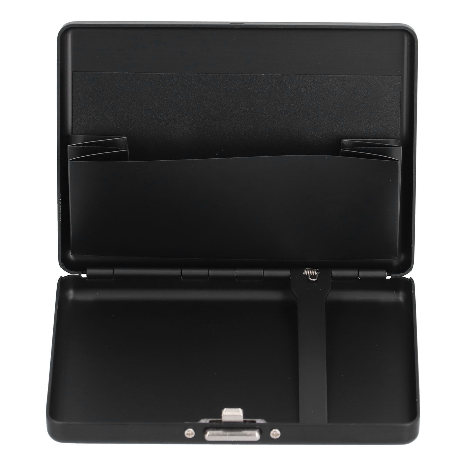 Fashionable Cigarette Case Brushed Aluminum Alloy Business Card Storage Box for Briefcase(Card Black Cigarette Box ) - Image 8