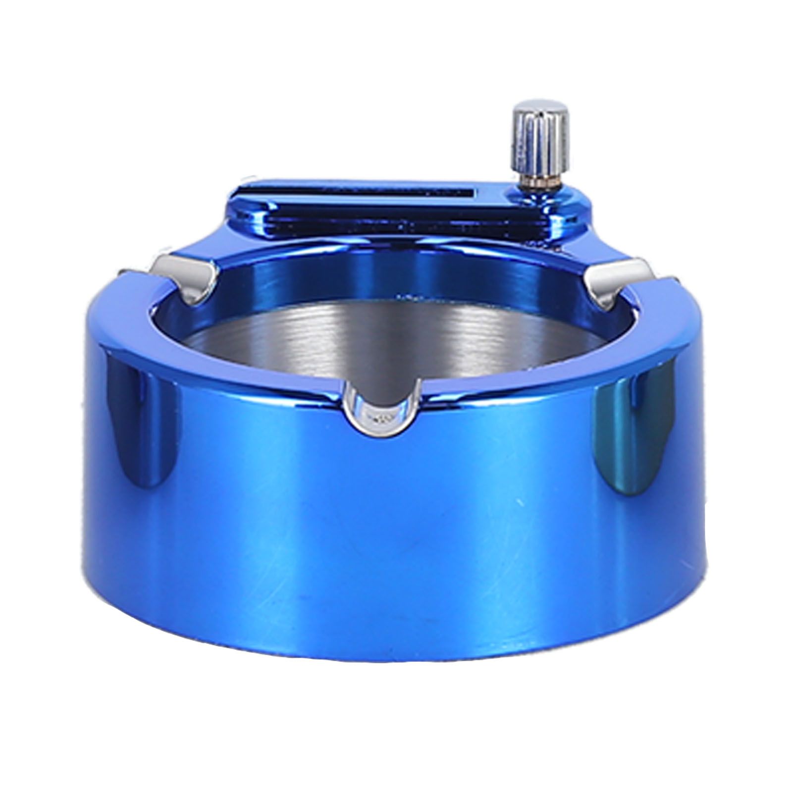 Cigarette Ashtray Stainless Steel Match Lighter Cigarette Ashtray for Home Office DecorationBlue - Image 5