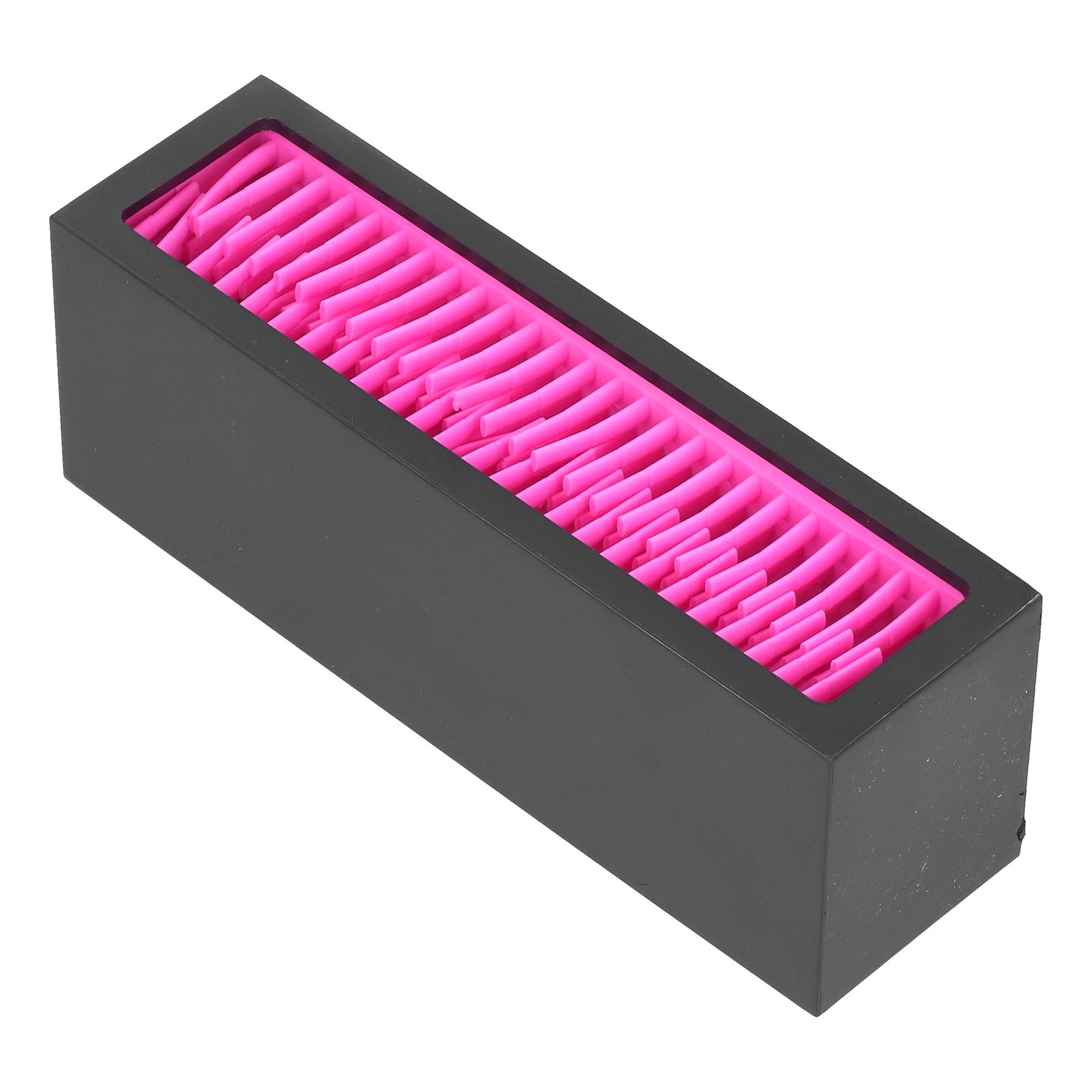Desktop Storage Box Silicone Cosmetic Organizer Makeup Brush Holder Lipstick StandRose Red - Image 3