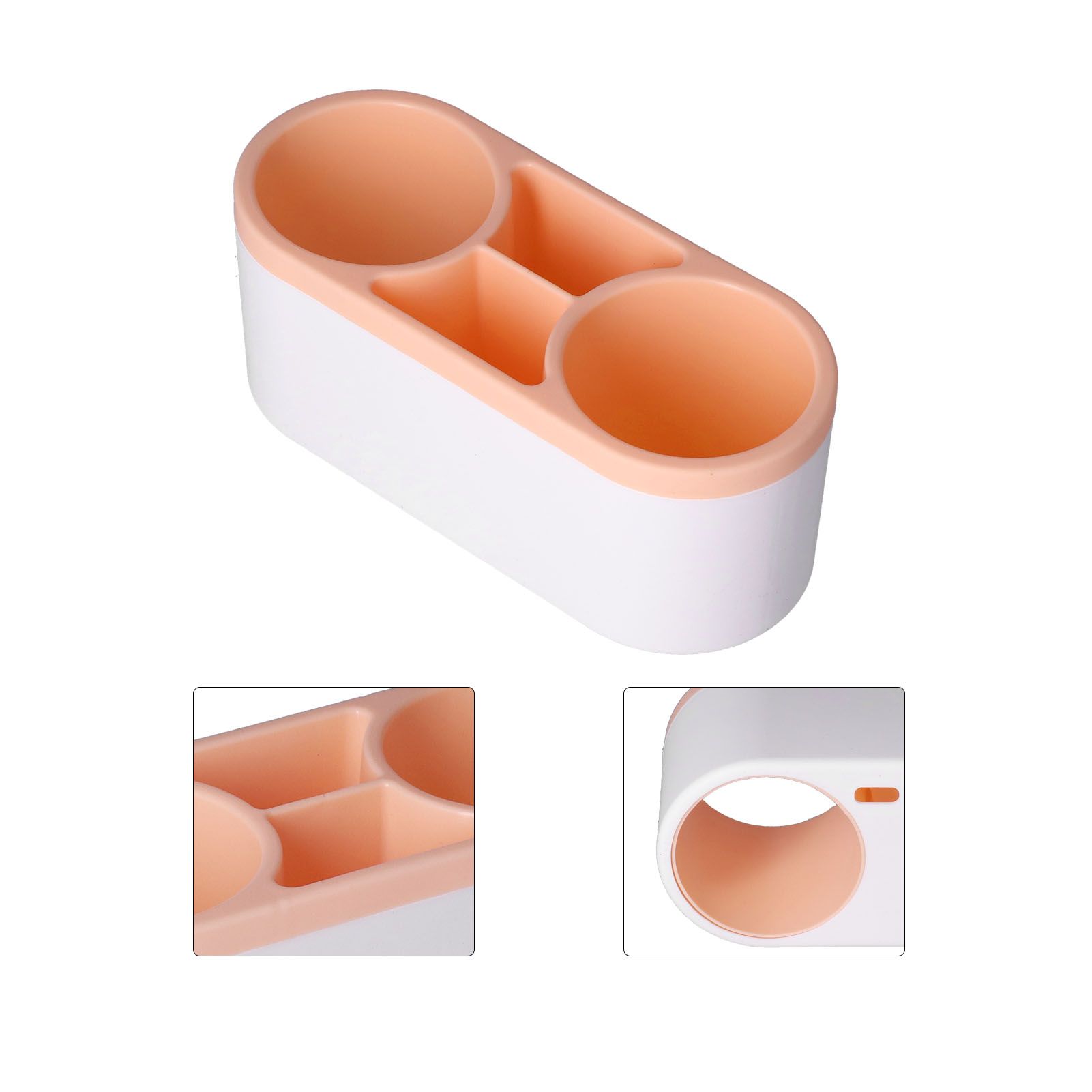 Hair Dryer Holder Wall Mounted Innovative Multifunctional Hair Tool Organizer with Stickers for Home Hotel BathroomOrange - Image 8