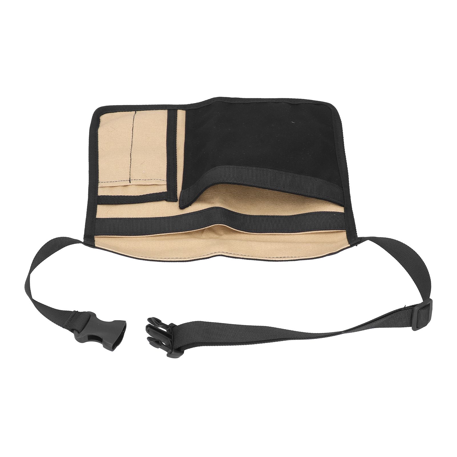 Unilateral Waist Hanging Tool Bag Wear Resistant Oxford Cloth Adjustable Tools Organizer for GardenKhaki Black - Image 7