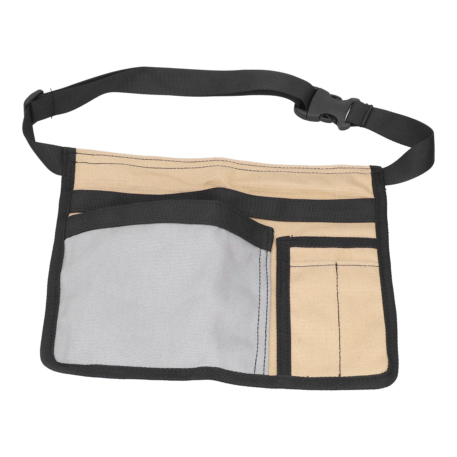 Unilateral Waist Hanging Tool Bag Wear Resistant Oxford Cloth Adjustable Tools Organizer for GardenKhaki Gray - Image 3