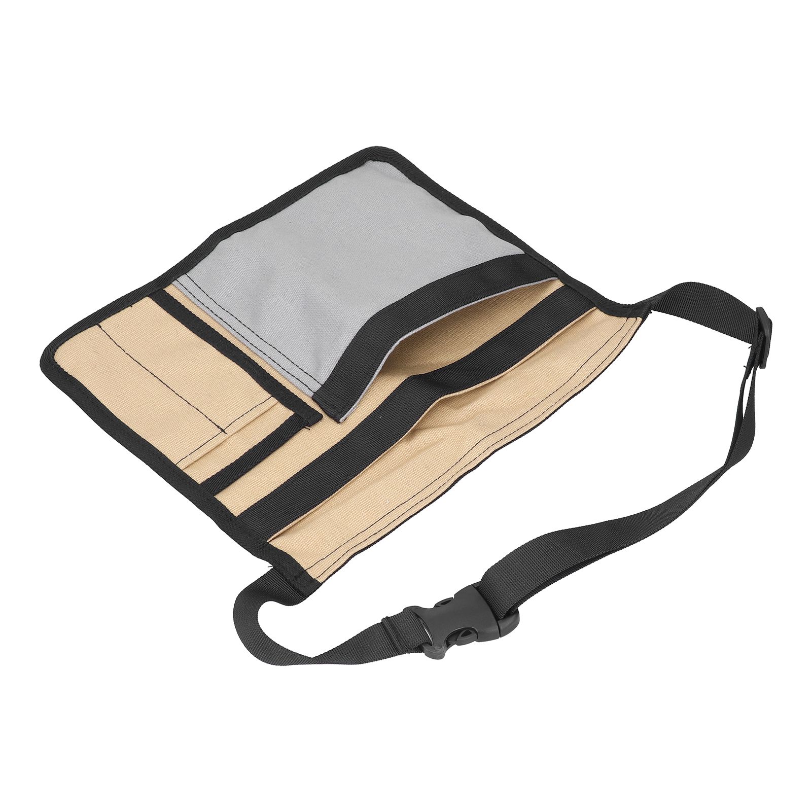 Unilateral Waist Hanging Tool Bag Wear Resistant Oxford Cloth Adjustable Tools Organizer for GardenKhaki Gray - Image 6
