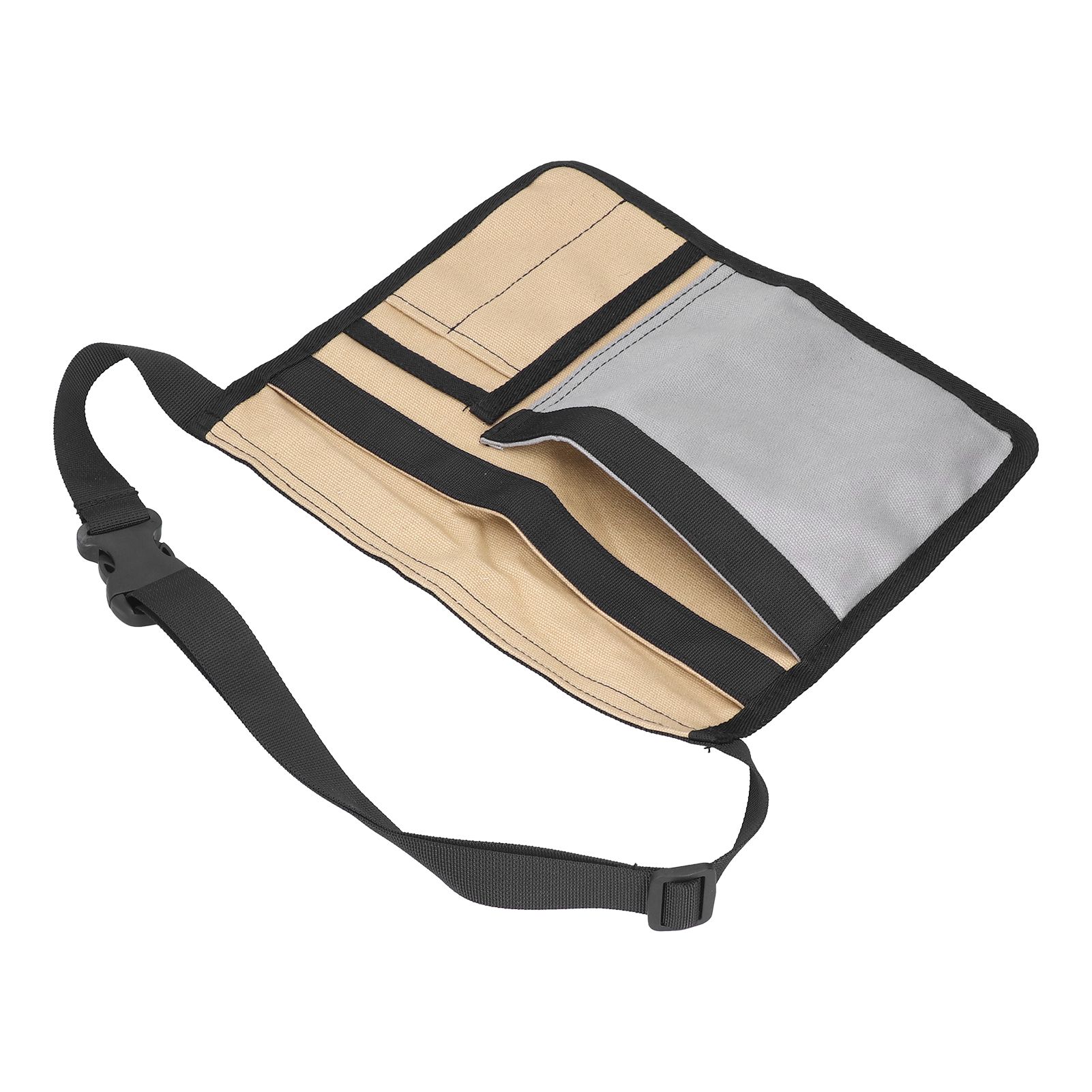 Unilateral Waist Hanging Tool Bag Wear Resistant Oxford Cloth Adjustable Tools Organizer for GardenKhaki Gray - Image 8