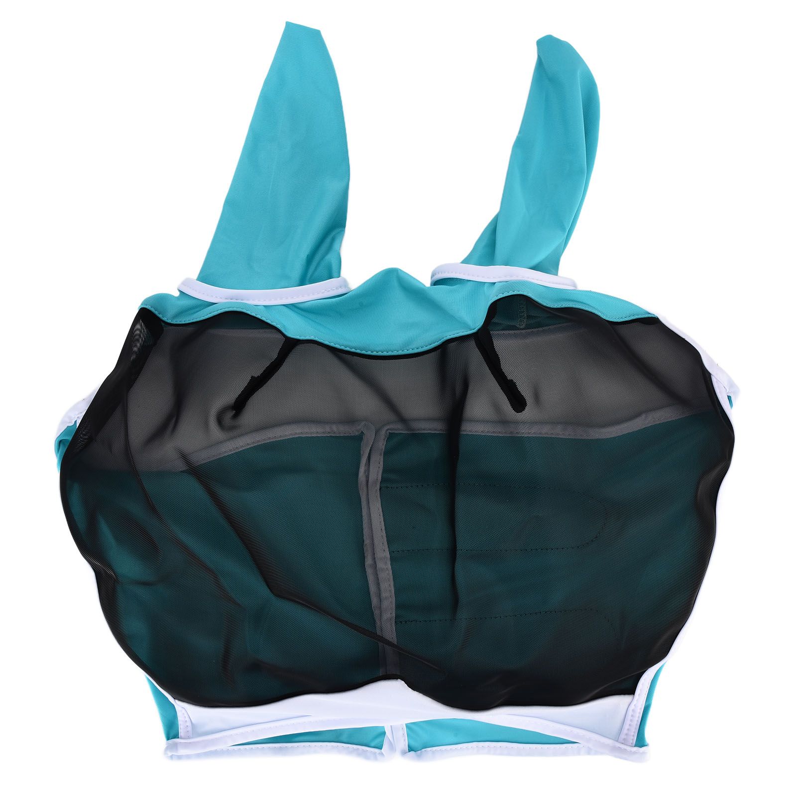 Breathable Horse Mask Universal Adjustable Elastic Mosquito Fly Repelling Veil Cover ProtectorGreen L 80x114x45cm / 31.5x44.9x17.7in - Image 1