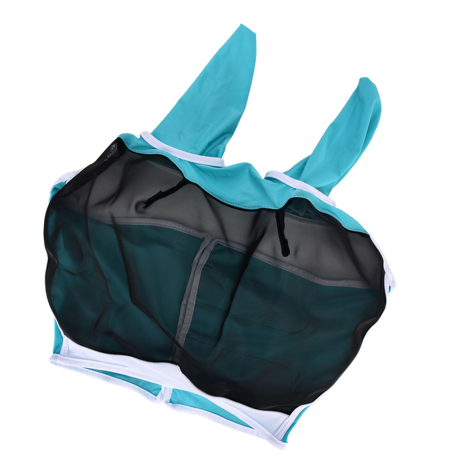 Breathable Horse Mask Universal Adjustable Elastic Mosquito Fly Repelling Veil Cover ProtectorGreen L 80x114x45cm / 31.5x44.9x17.7in - Image 2