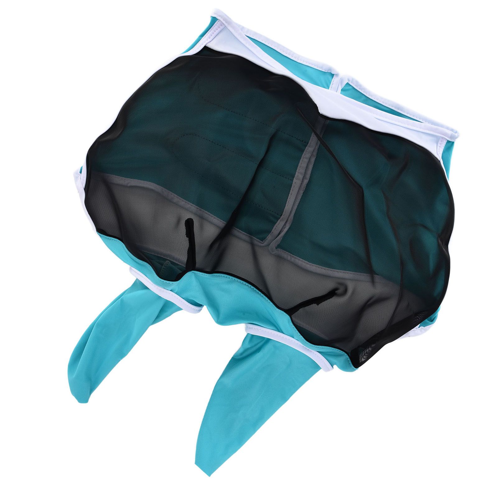 Breathable Horse Mask Universal Adjustable Elastic Mosquito Fly Repelling Veil Cover ProtectorGreen S 71x112x35cm / 28.0x44.1x13.8in - Image 7