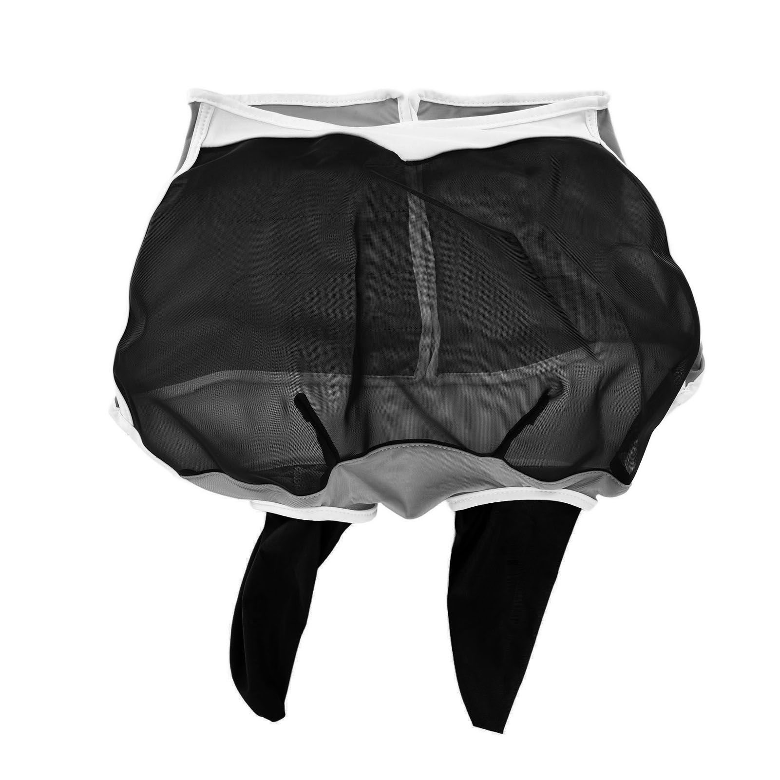 Breathable Horse Mask Universal Adjustable Elastic Mosquito Fly Repelling Veil Cover ProtectorBlack L 80x114x45cm / 31.5x44.9x17.7in - Image 5
