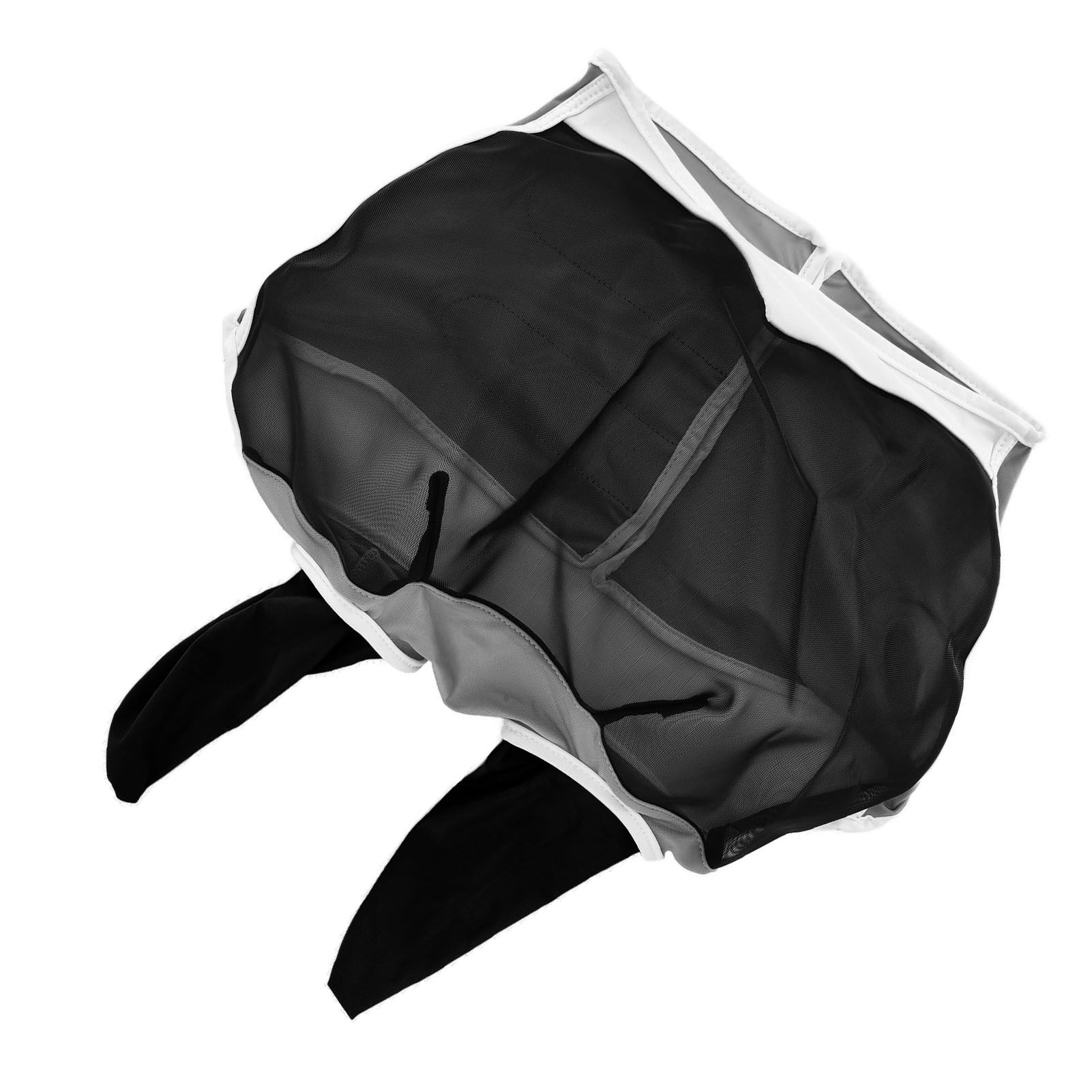 Breathable Horse Mask Universal Adjustable Elastic Mosquito Fly Repelling Veil Cover ProtectorBlack L 80x114x45cm / 31.5x44.9x17.7in - Image 6