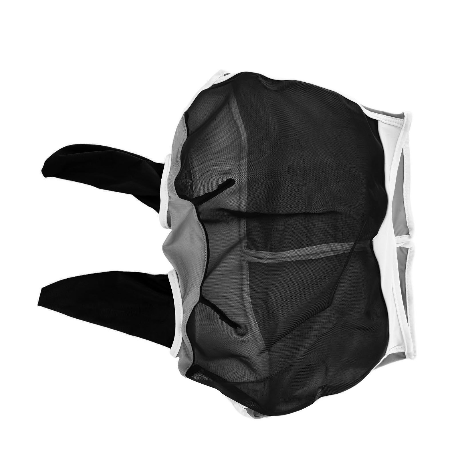 Breathable Horse Mask Universal Adjustable Elastic Mosquito Fly Repelling Veil Cover ProtectorBlack L 80x114x45cm / 31.5x44.9x17.7in - Image 7