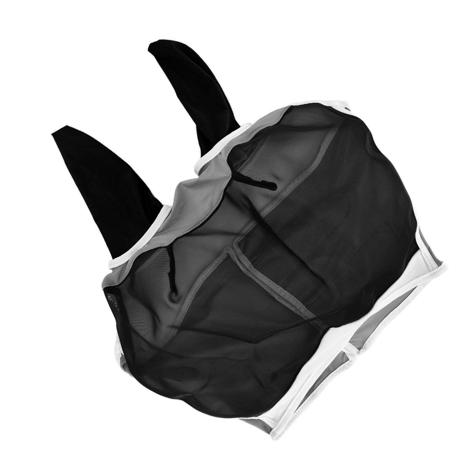 Breathable Horse Mask Universal Adjustable Elastic Mosquito Fly Repelling Veil Cover ProtectorBlack S 71x112x35cm / 28.0x44.1x13.8in - Image 8