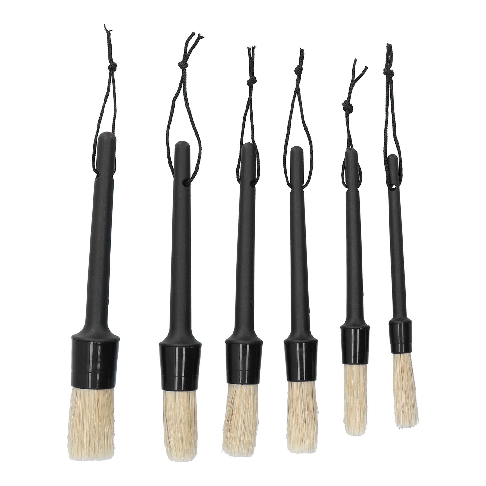 6Pcs/Set Car Detailing Brushes Soft Air Outlet Cleaning Brush for Car Wheels Tire Seat - Image 1