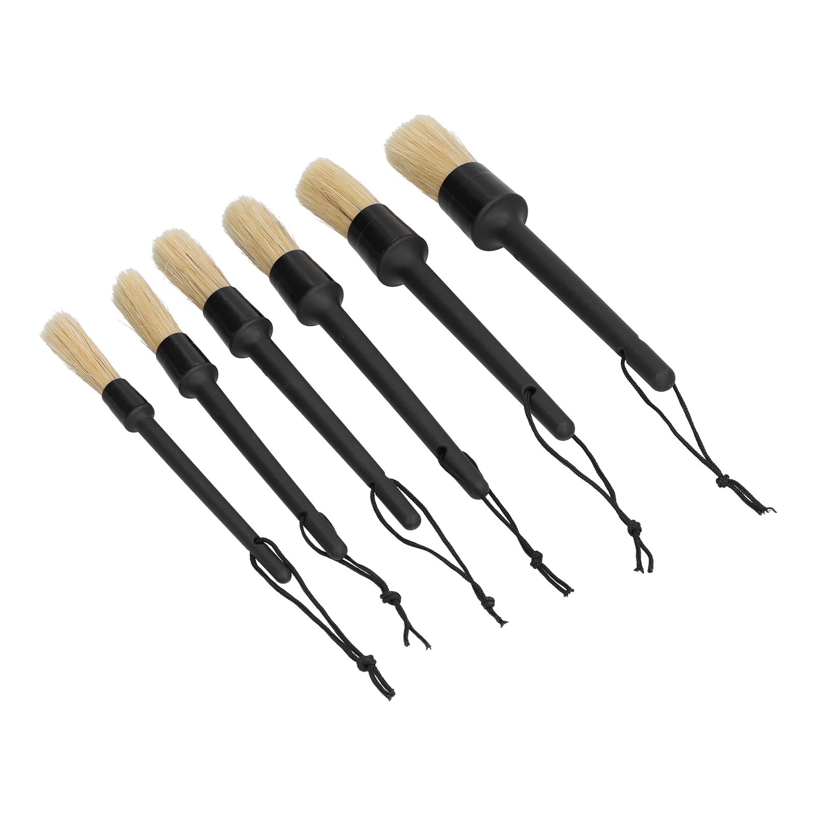 6Pcs/Set Car Detailing Brushes Soft Air Outlet Cleaning Brush for Car Wheels Tire Seat - Image 2