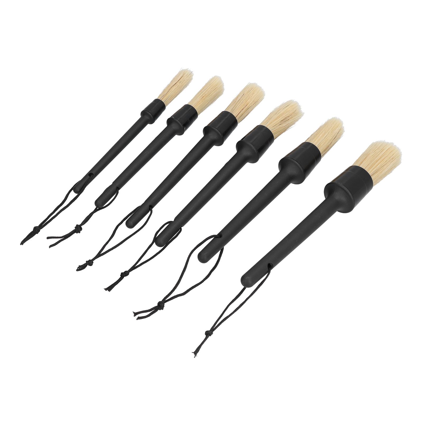 6Pcs/Set Car Detailing Brushes Soft Air Outlet Cleaning Brush for Car Wheels Tire Seat - Image 3