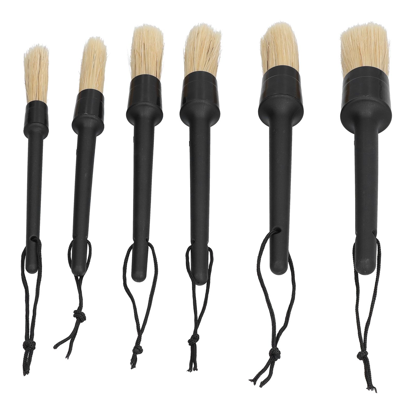 6Pcs/Set Car Detailing Brushes Soft Air Outlet Cleaning Brush for Car Wheels Tire Seat - Image 4